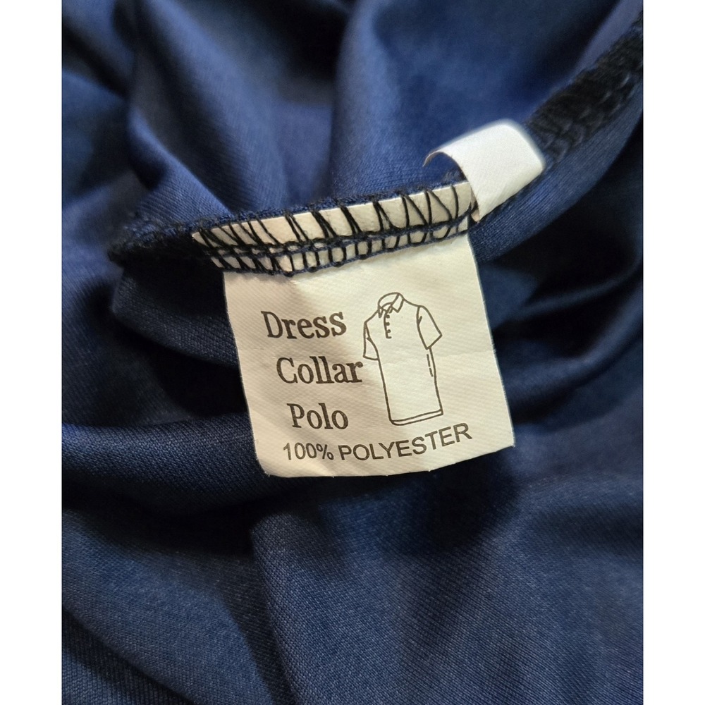 Collars and Co Dress Collar Polo Men's 2XL Blue Short Sleeve Shirt Performance - Picture 7 of 12